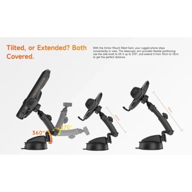 ULEFONE βάση smartphone αυτοκινήτου UAN15 για ταμπλό, μαύρη