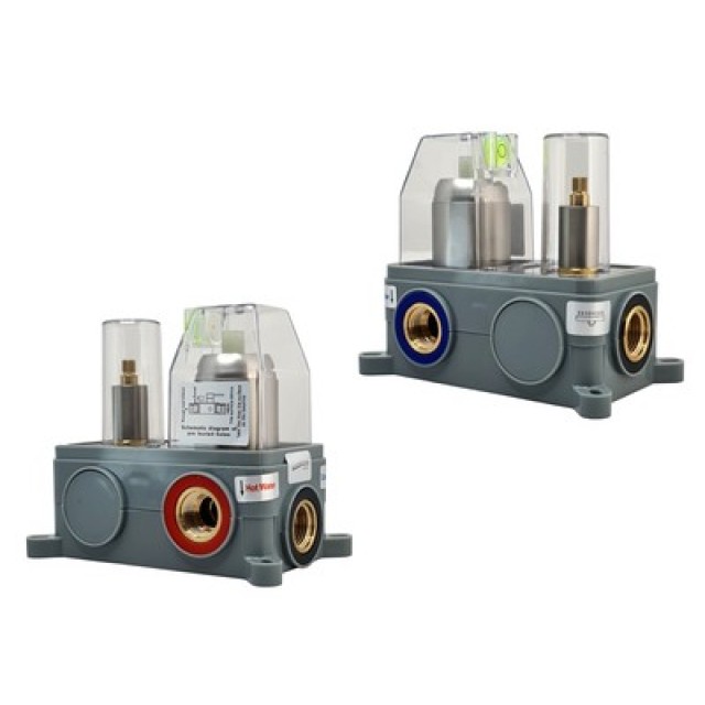 BRUNO σετ κεφαλή ντους με τηλέφωνο BRN-0265, αναμεικτική, εντοιχισμού, ασημί