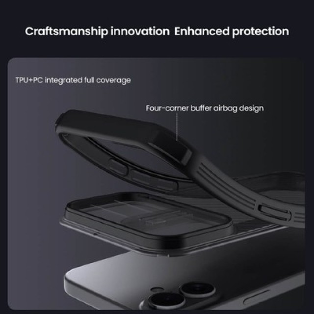 NILLKIN θήκη CamShield Pro για Apple iPhone 17, διάφανη/μαύρη