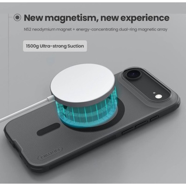 NILLKIN θήκη Super Frosted Shield Pro Magnetic για Apple iPhone 17 Air, διάφανη/μαύρη