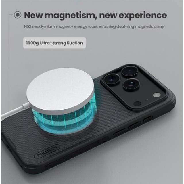 NILLKIN θήκη Super Frosted Shield Pro Magnetic για Apple iPhone 17 Pro Max, μαύρη