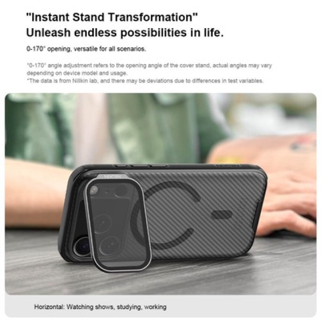NILLKIN θήκη CamShield Prop Magnetic για Apple iPhone 17 Pro, διάφανη/μαύρη