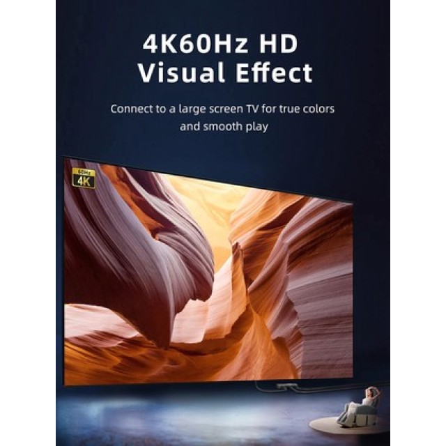 CABLETIME HDMI switch CT-HS4K2-AG, 2 σε 1, 4K/60Hz, bi-directional, γκρι