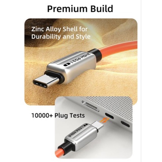 CABLETIME καλώδιο USB-C CT-CM240-ZSW1, 240W, 480Mbps, 1m, λευκό