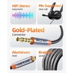 CABLETIME καλώδιο ήχου 3.5mm CT-AM35M, gold plated, 2m, μαύρο