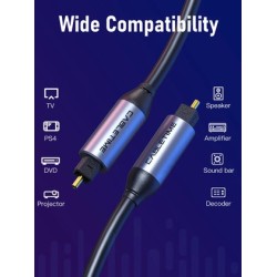 CABLETIME καλώδιο ήχου Toslink CT-AV380-P04GN, gold plated, 5mm, 3m, μαύρο