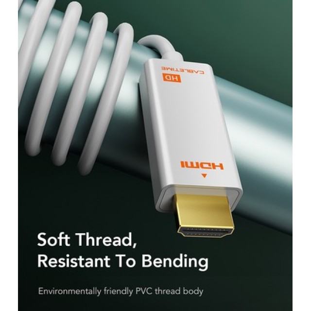 CABLETIME καλώδιο mini DisplayPort σε HDMI CT-AV588-03G, 1080p/60Hz, 1m, λευκό