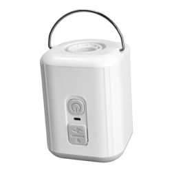 POWERTECH μίνι τρόμπα PT-1553 με φακό, 5W, επαναφορτιζόμενη, λευκή