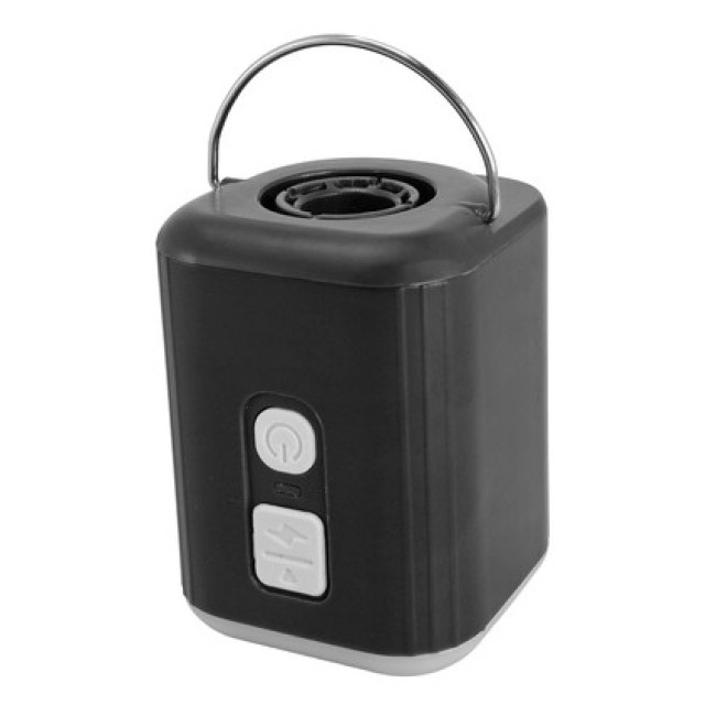 POWERTECH μίνι τρόμπα PT-1554 με φακό, 5W, επαναφορτιζόμενη, μαύρη