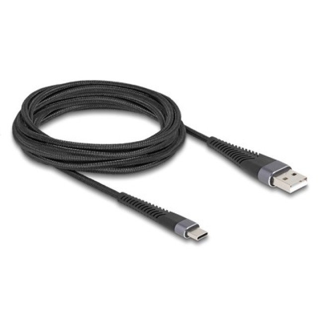 DELOCK καλώδιο USB σε USB-C 81123, 60W, 480Mbps, 3m, μαύρο