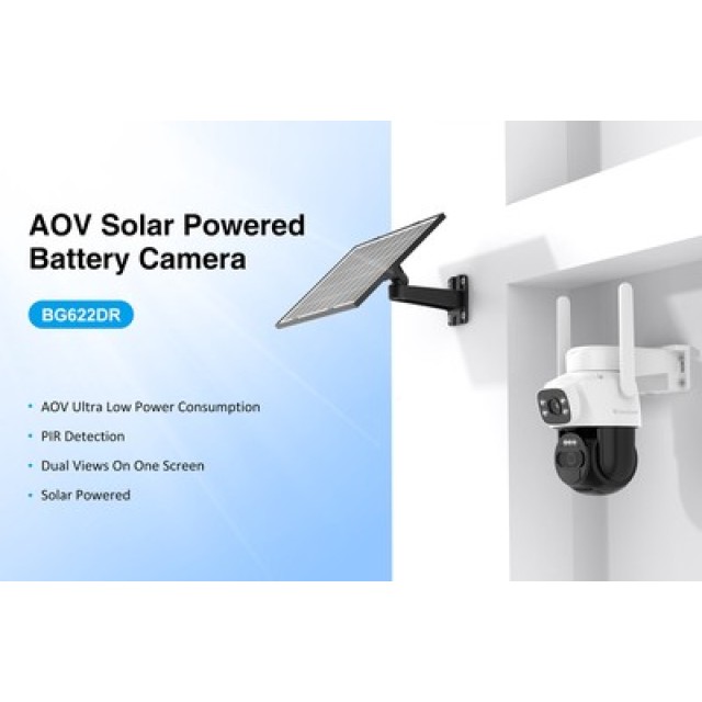 VSTARCAM smart ηλιακή κάμερα BG622DR, dual lens, 2MP, 4G, SD, PTZ, IP66