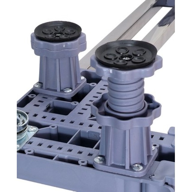 HOME USE βάση λευκών συσκευών HUH-0260 με ρόδες, ρυθμιζόμενη 70x90cm, έως 500kg, γκρι