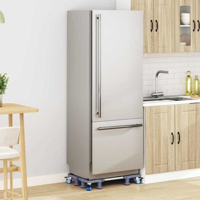 HOME USE βάση λευκών συσκευών HUH-0260 με ρόδες, ρυθμιζόμενη 70x90cm, έως 500kg, γκρι