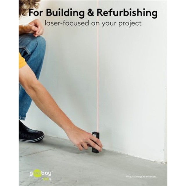 GOOBAY laser μετρητής απόστασης 77834, επαναφορτιζόμενος, έως 30m