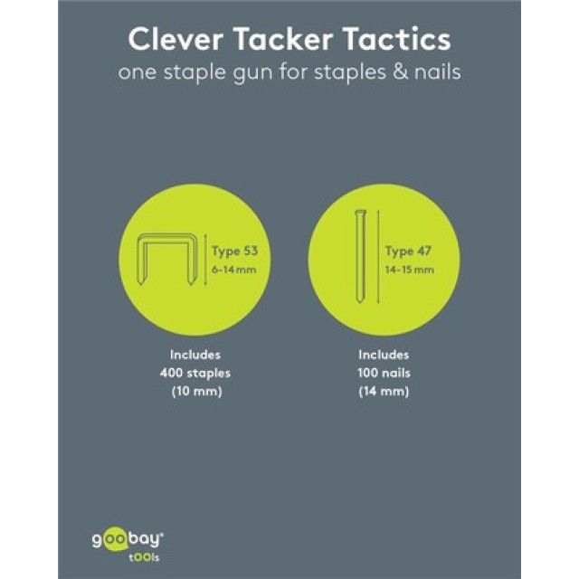 GOOBAY ηλεκτρικό καρφωτικό για καρφιά & συνδετήρες 77820, 70W