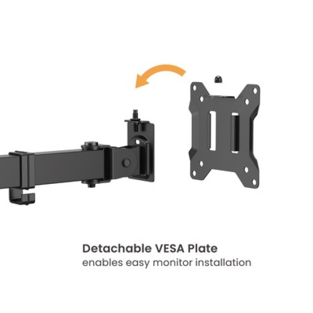 POWERTECH βάση γραφείου για 2x οθόνες PT-1552, 17-32", έως 10kg