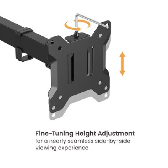 POWERTECH βάση γραφείου για 2x οθόνες PT-1552, 17-32", έως 10kg