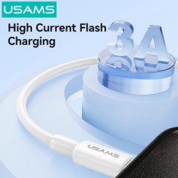 USAMS καλώδιο USB-C σε USB SJ761, 3A 18W, 480Mbps, 1m, λευκό USAMS καλώδιο USB-C σε USB SJ761, 3A 18W, 480Mbps, 1m, λευκό