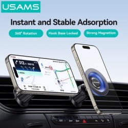 USAMS βάση smartphone αυτοκινήτου US-ZJ081, αεραγωγών, μαγνητική, μαύρη
