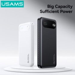 USAMS power bank CD249 με οθόνη, 3x θύρες εξόδου, 10000mAh, PD20W, μαύρο USAMS power bank CD249 με οθόνη, 3x θύρες εξόδου, 10000mAh, PD20W, μαύρο