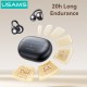 USAMS earphones με θήκη φόρτισης Echo R02, OWS, Φ11mm, 50/300mAh, μαύρα
