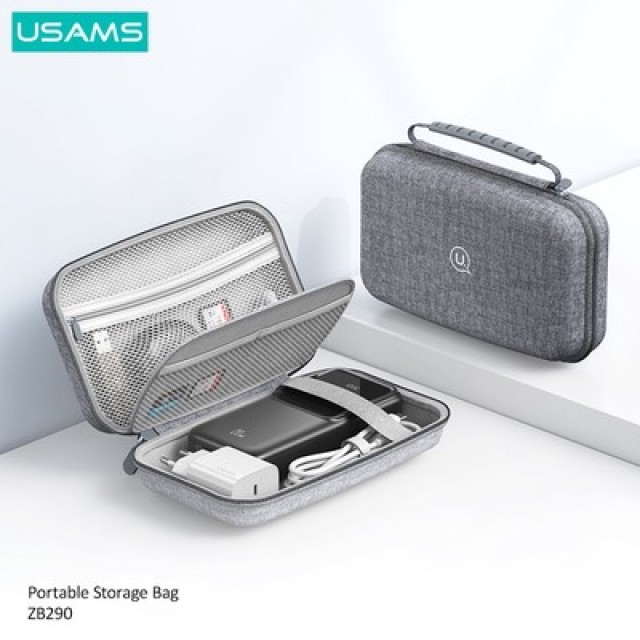 USAMS θήκη οργάνωσης αξεσουάρ US-ZB290, 22x13x7.8cm, γκρι