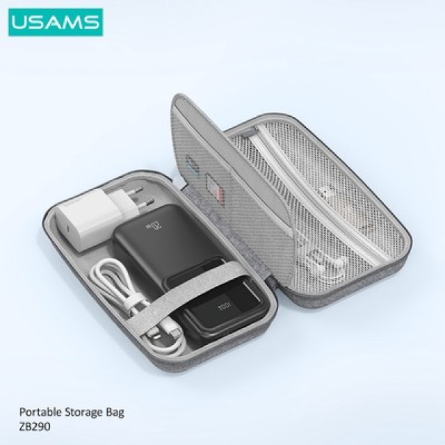 USAMS θήκη οργάνωσης αξεσουάρ US-ZB290, 22x13x7.8cm, γκρι