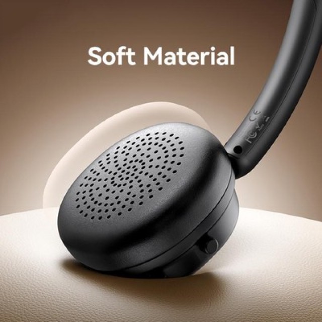 USAMS headphones SR01, ασύρματα, ANC, Φ40mm, 350mAh, μαύρα