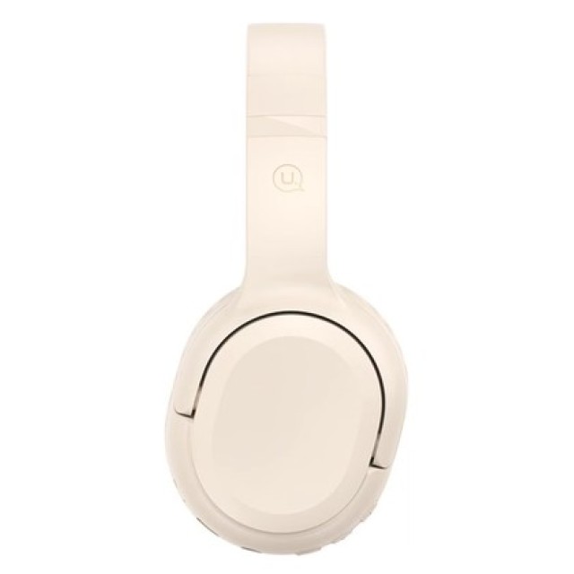 USAMS headphones YG23, ασύρματα & ενσύρματα, Φ40mm, 300mAh, μπεζ