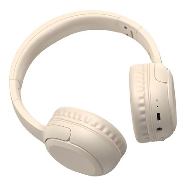 USAMS headphones YG23, ασύρματα & ενσύρματα, Φ40mm, 300mAh, μπεζ