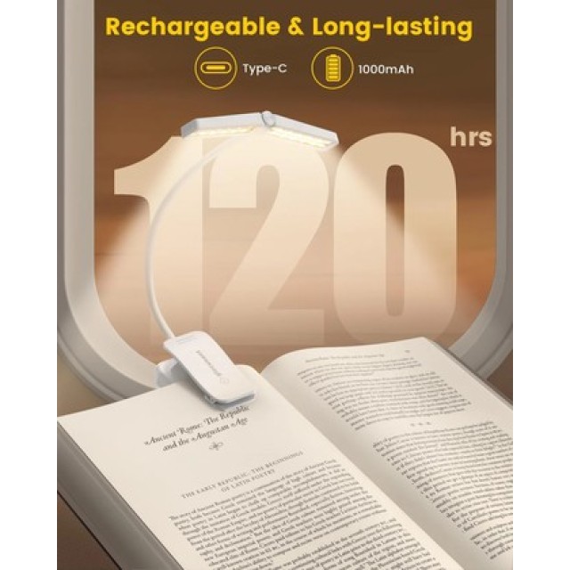 GLOCUSENT LED φακός διαβάσματος GLCSNTA2902, επαναφορτιζόμενος, έως 63lm, λευκός