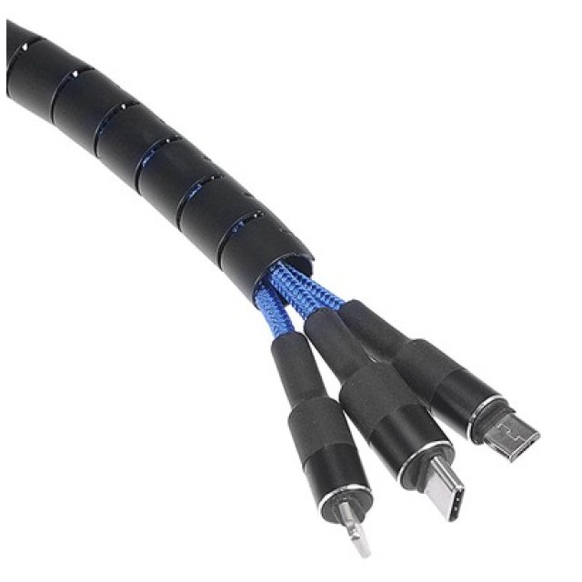 POWERTECH δεματικό καλωδίων TIES-083, πλαστικό, Φ20mm, 2m, μαύρο