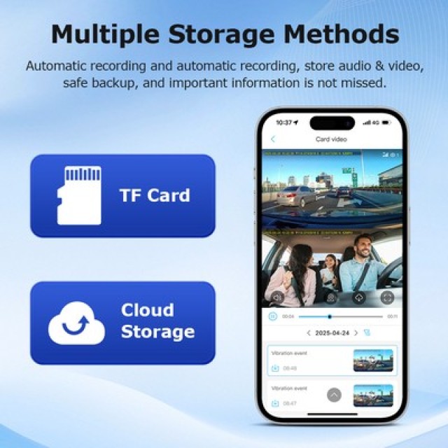 SECTEC smart κάμερα αυτοκινήτου ST-CC09-GPS-EU, μπροστινή/καμπίνας, 1080p, 4G, GPS