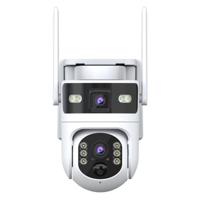 POWERTECH smart ηλιακή κάμερα PT-1547, dual lens, 4MP, 4G, PTZ, SD, IP65