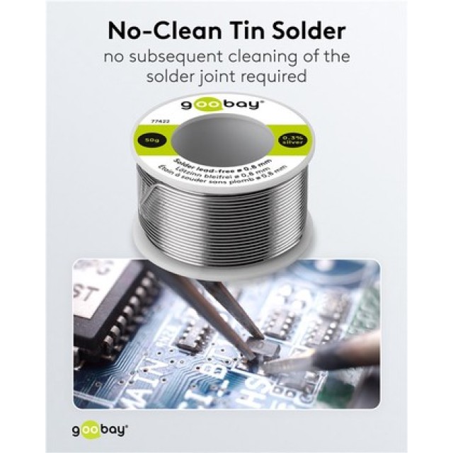 GOOBAY σύρμα συγκόλλησης 77422, Φ0.8mm, lead free, 50g