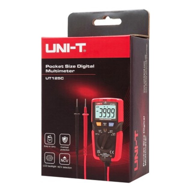 UNI-T μίνι ψηφιακό πολύμετρο UT125C, 600V AC/DC, NCV