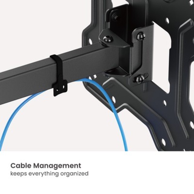 POWERTECH επιτοίχια βάση τηλεόρασης PT-1555, 23-43", έως 30kg, full motion