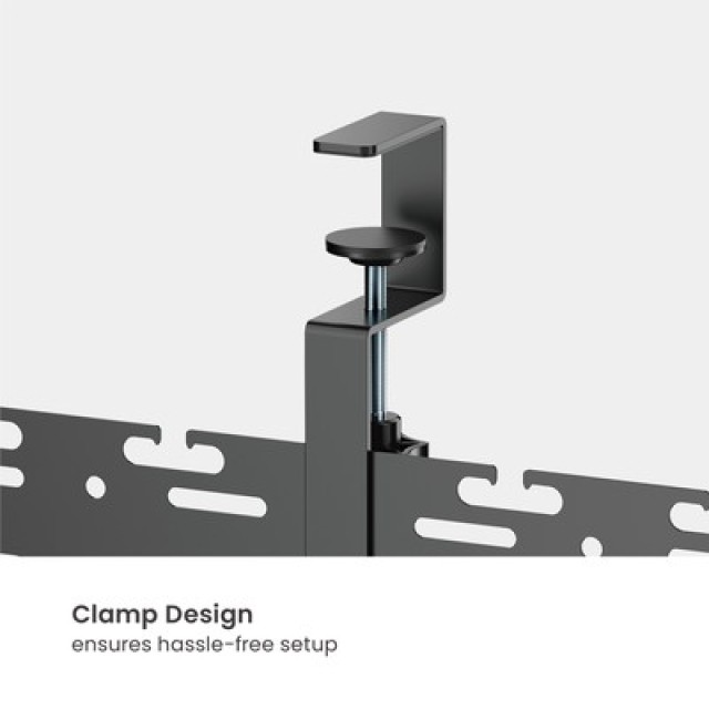 BRATECK cable management γραφείου CC11-20-1, μεταλλικό, 384x63x307mm, μαύρο