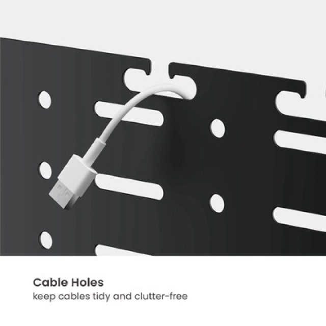 BRATECK cable management γραφείου CC11-20-1, μεταλλικό, 384x63x307mm, μαύρο