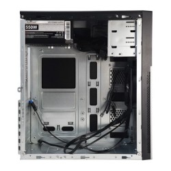 POWERTECH PC Case PT-1563 με 550W PSU, ATX Midi, 376.6x175x408.5mm, μαύρο