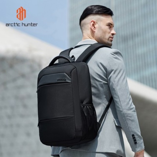 ARCTIC HUNTER τσάντα πλάτης B00111 με θήκη laptop 15.6", 20L, μαύρη