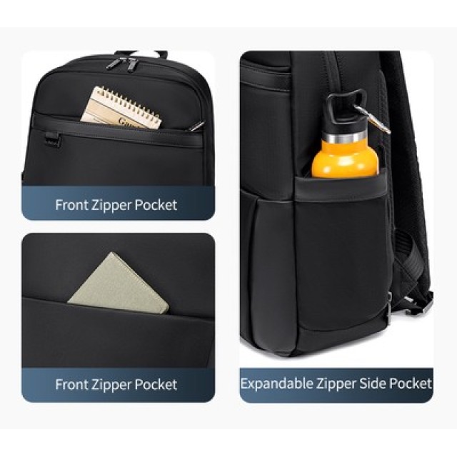 ARCTIC HUNTER τσάντα πλάτης B00811 με θήκη laptop 15.6", 16.5L, μαύρη