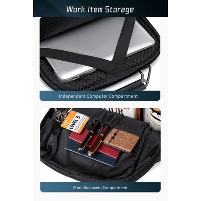 ARCTIC HUNTER τσάντα πλάτης B00915 με θήκη laptop 15.6", USB, 20L, μαύρη