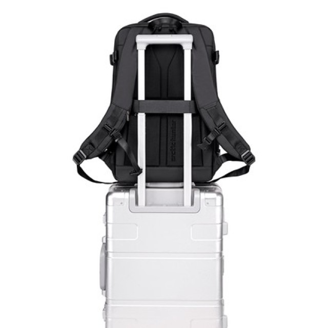 ARCTIC HUNTER τσάντα πλάτης B00866 με θήκη laptop 15.6", αεροστεγής θήκη, 35.5L/49.5L, μαύρη