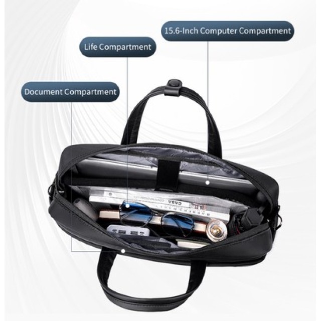 ARCTIC HUNTER τσάντα ώμου GWB00849 με θήκη laptop 15.6", 14L, μαύρη