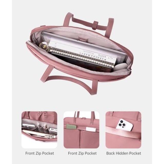 CHANTRIA γυναικεία τσάντα ώμου CB00773 για laptop 15.6", 4L, μαύρη