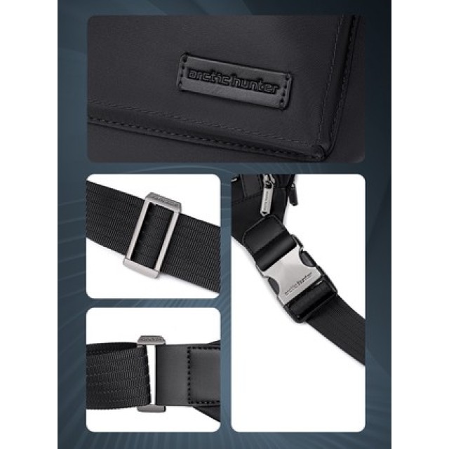 ARCTIC HUNTER τσάντα Crossbody XB00837, 3.5L, μαύρη