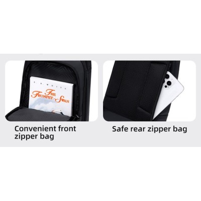 GOLDEN WOLF τσάντα Crossbody GXB00725, 4L, μαύρη