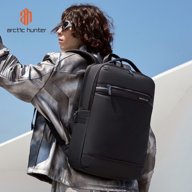 ARCTIC HUNTER τσάντα πλάτης B00872 με θήκη laptop 15.6", 14.5L, μαύρη