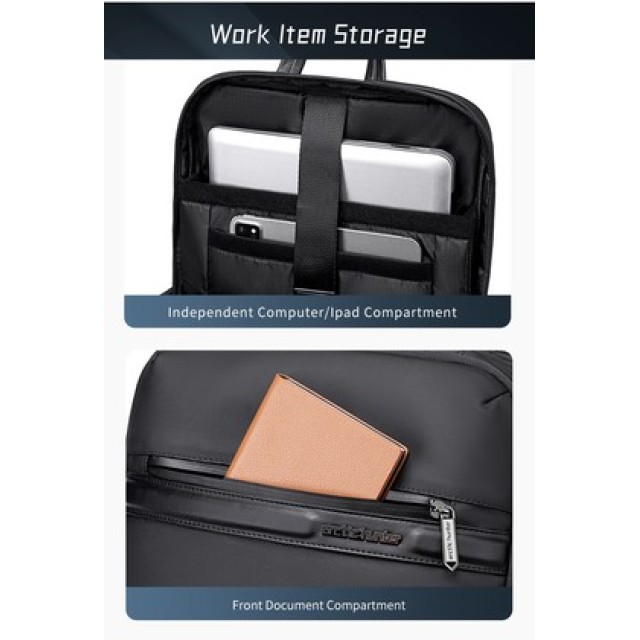 ARCTIC HUNTER τσάντα πλάτης B00872 με θήκη laptop 15.6", 14.5L, γκρι